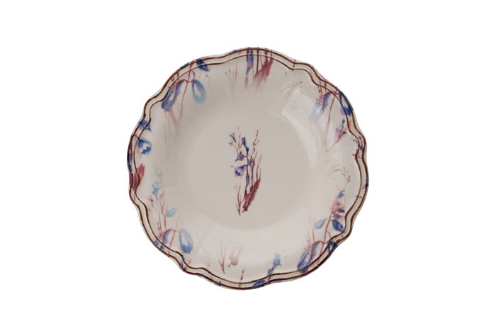 Hermia Blue Rustica Juego de Cena de 24 Piezas en Porcelana Azul Marino y Burdeos Hermia Blue Rustica Juego de Cena de 24 Piezas en Porcelana Azul Marino y Burdeos